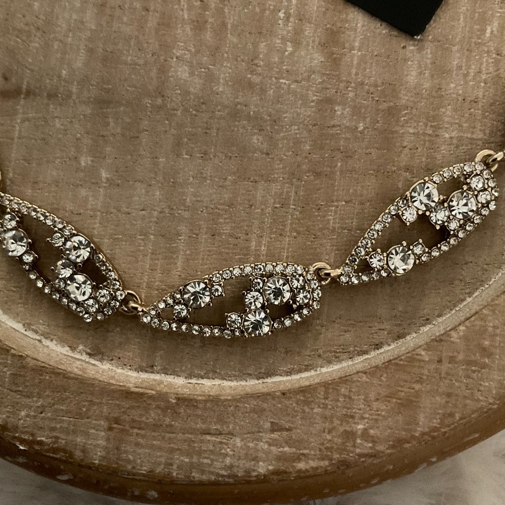 Givenchy Silver Tone Crystal Statement Necklace - Picture 4 of 5